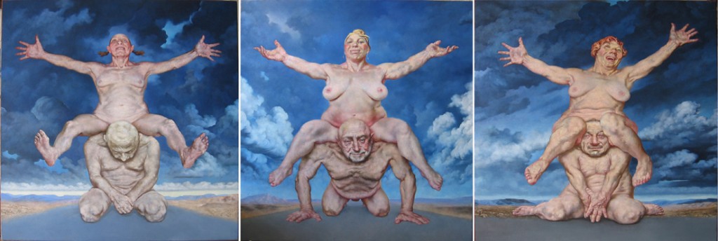 רוכבות  Women Riders (triptych),