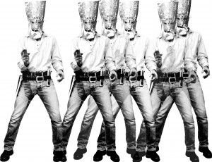 Guy Briller Six Alter, 2014, silkscreen print and ink on canvas, 107x150 cm