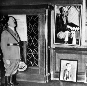 Hitler  at the exhibition of “degenerate art,” 1937