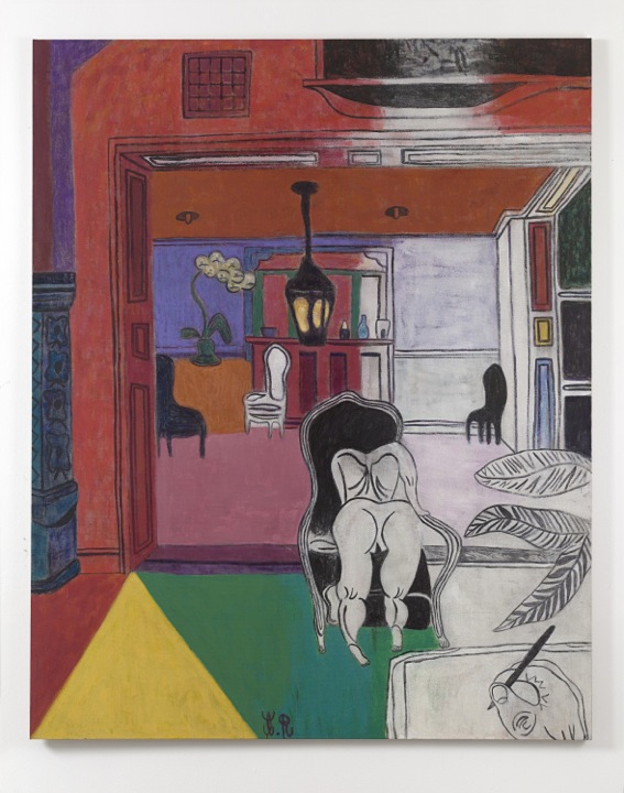 Tal R., Hollywood, 2015, rabbit glue on canvas, 250x200 cm