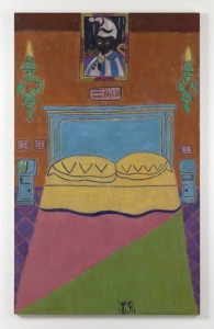 Tal R., Venice Bed, 2015, rabbit glue on canvas, 280x172 cm