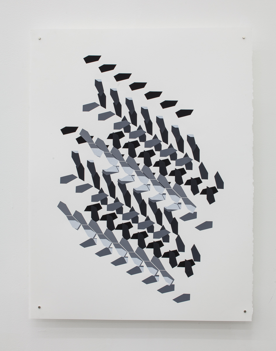 Jan Tichy, Type 15 ,2015, Screen print, acrylic on paper, 74x57 cm