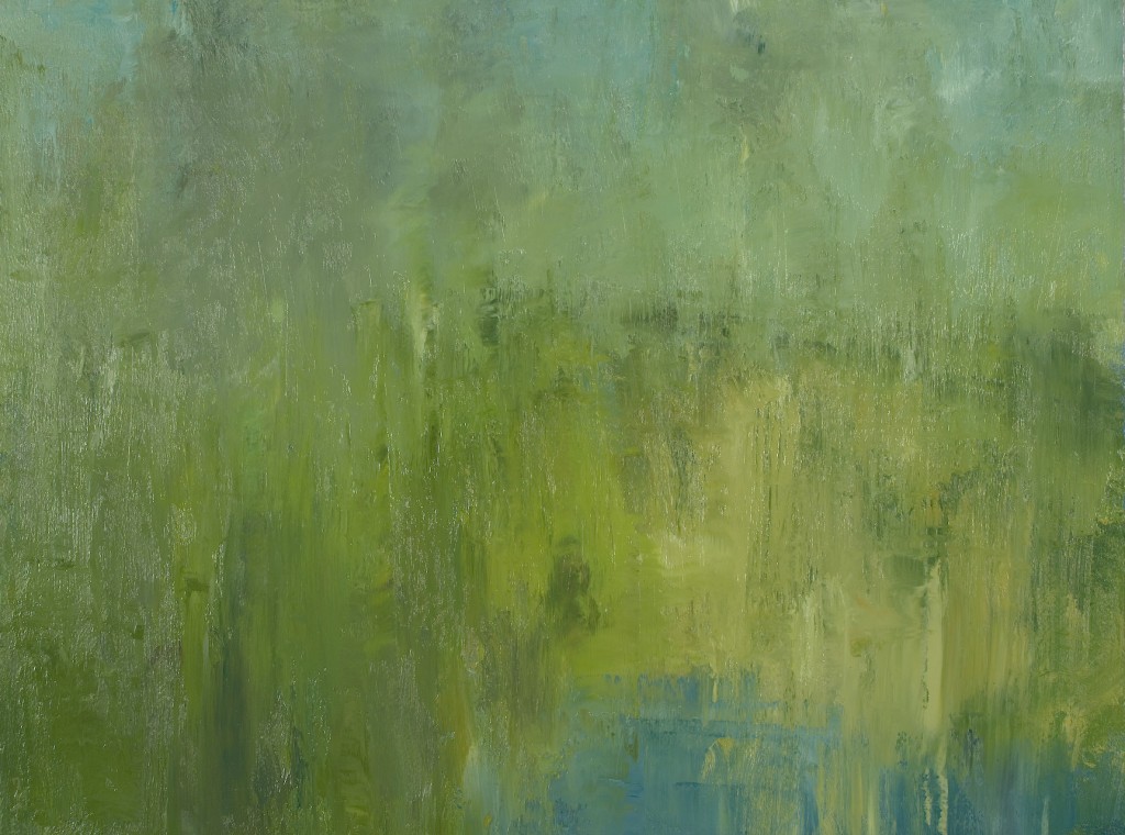 S.Shils, late afternoon sun hittingcoastal cliffs and fields passing rain clouds,31X41.6 cm, 2008