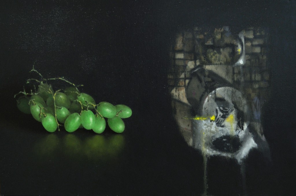 Amir Shefet, The Opposition no. 4, 2013, oil on wood, 30x45