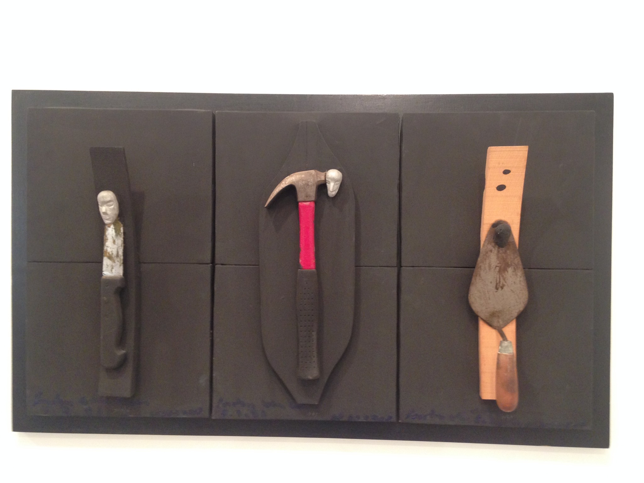 פנחס כהן גן - טריפטיך - "יצירה, נפש, מלחמה" - 51/92 ס"מ 5.2.1991