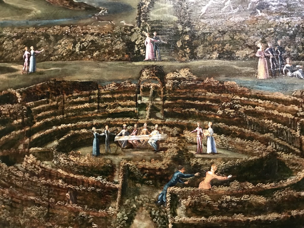 Tintoret et atelier Labyrinthe de l’amour (Allégorie de la vie humaine) commencé en 1538, achevé vers 1552 huile sur toile 147,4 x 200 cm Londres, The Royal Collection, HM Queen Elizabeth II